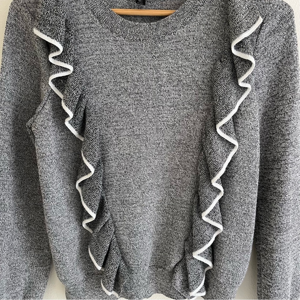 Topshop Ruffle Front Sweater - Picture 4 of 9